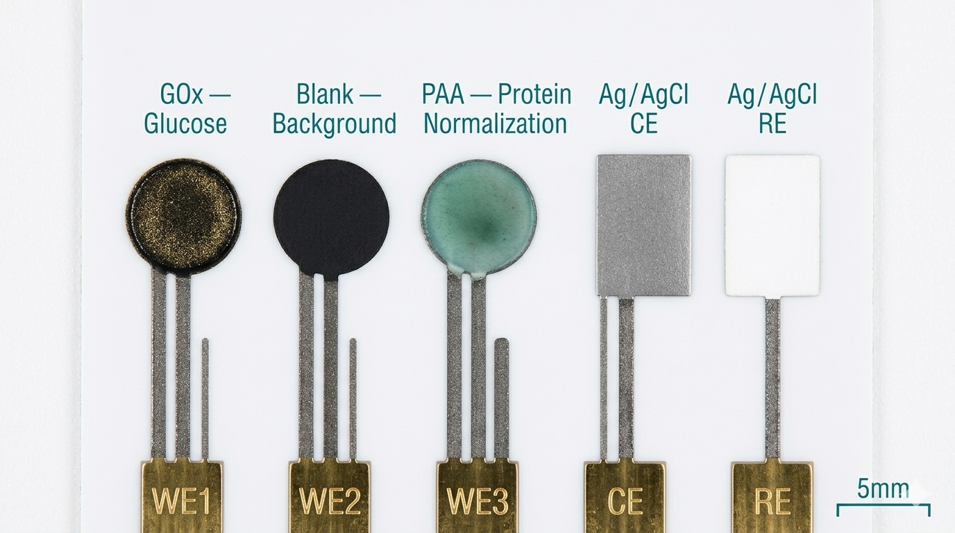 Five Electrodes Close-Up